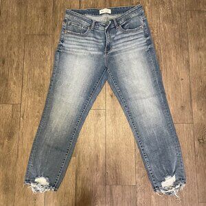 Buckle BKE Jeans Payton Universal Fit Mid-Rise Capri Jeans Womens 30 Distressed